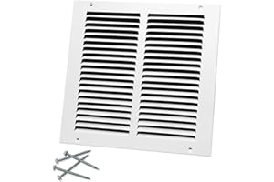 Howeall 10"W x 10"H [Duct Opening Size] Steel Return Air Grille, Air Return Vent Cover for Ceiling and Sidewall - HVAC Air Vent Covers - [Outer Dimensions: 11.75"W x 11.75"H]