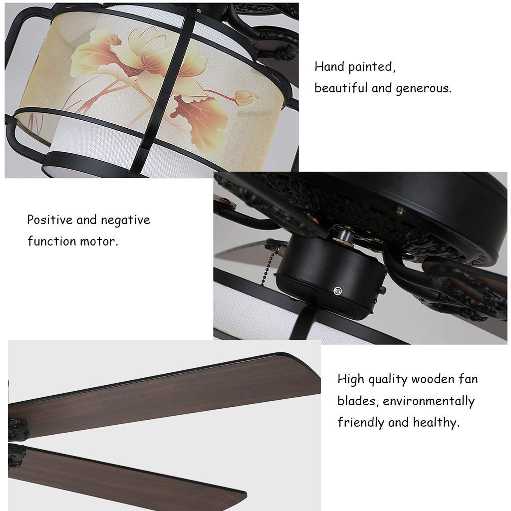 Deckenventilator Kronleuchter Lampe Brown Deckenventilator Licht 132