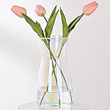 8 inch Iridescent Glass Flower Vases for