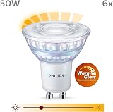 Philips WarmGlow 6 Pack Dimmable GU10 LED Bulbs 3.8 W 50 W Eq 2700K view 2