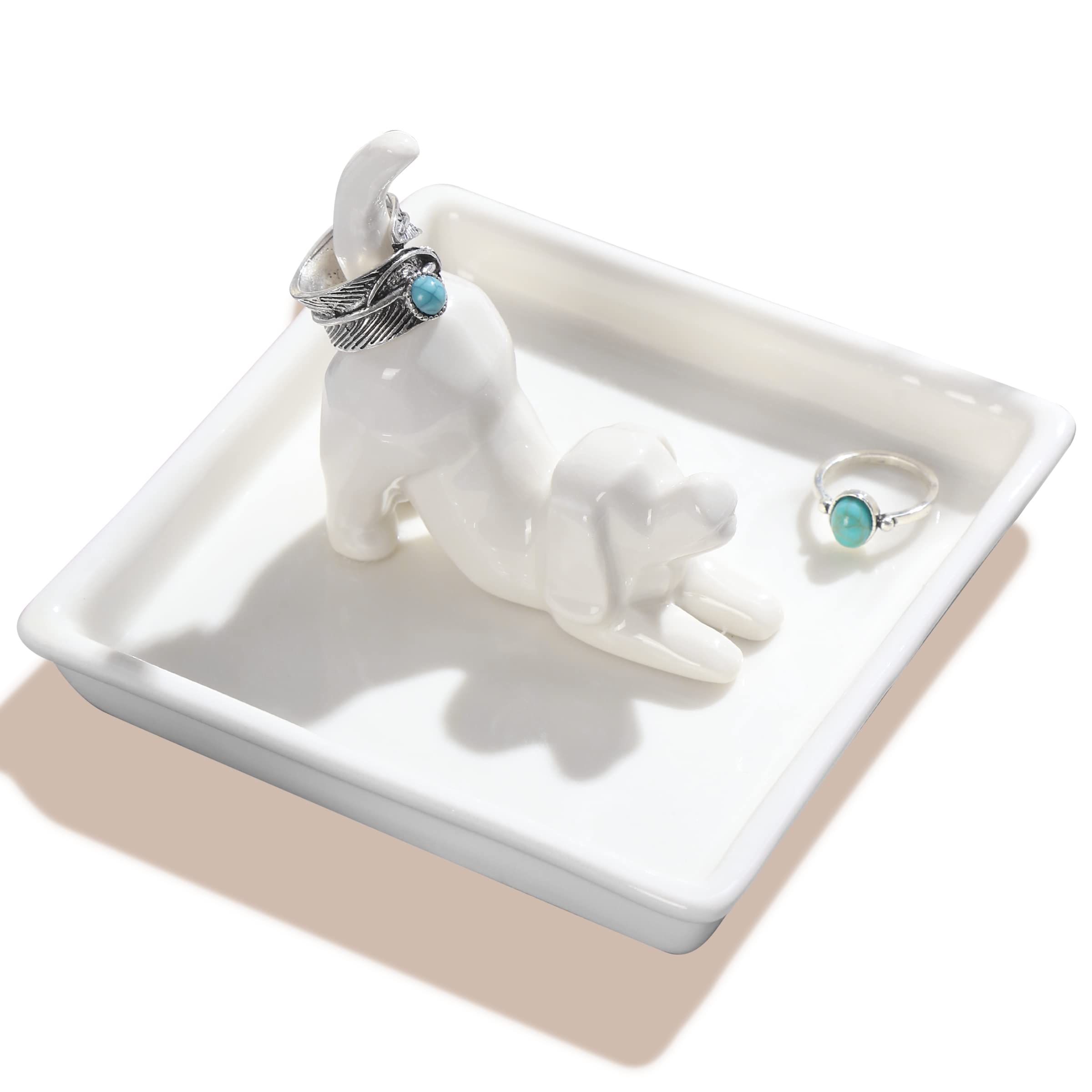 Photo 1 of PUDDING CABIN Dog Mom Gifts for Women: Dog Lover Ring Holder Dish Jewelry Holder, Perfect for Mothers Day, Birthday, Wedding, Christmas