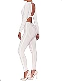 UONBOX Women's Sexy Rayon Plunge V Neck Long