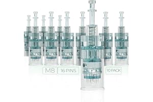 MODIX Dr. Pen Ultima M8 Replacement Cartridges - (10 Pack) - 16 Pins Bayonet Slot - Disposable Replacement Parts