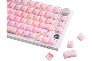 EPOMAKER Lusterfly Jelly Keycaps Set - 123 Keys Double-Shot Laser Engraved, MDA Profile, ABS+PC, Non-Shine-Through, MX-Compat