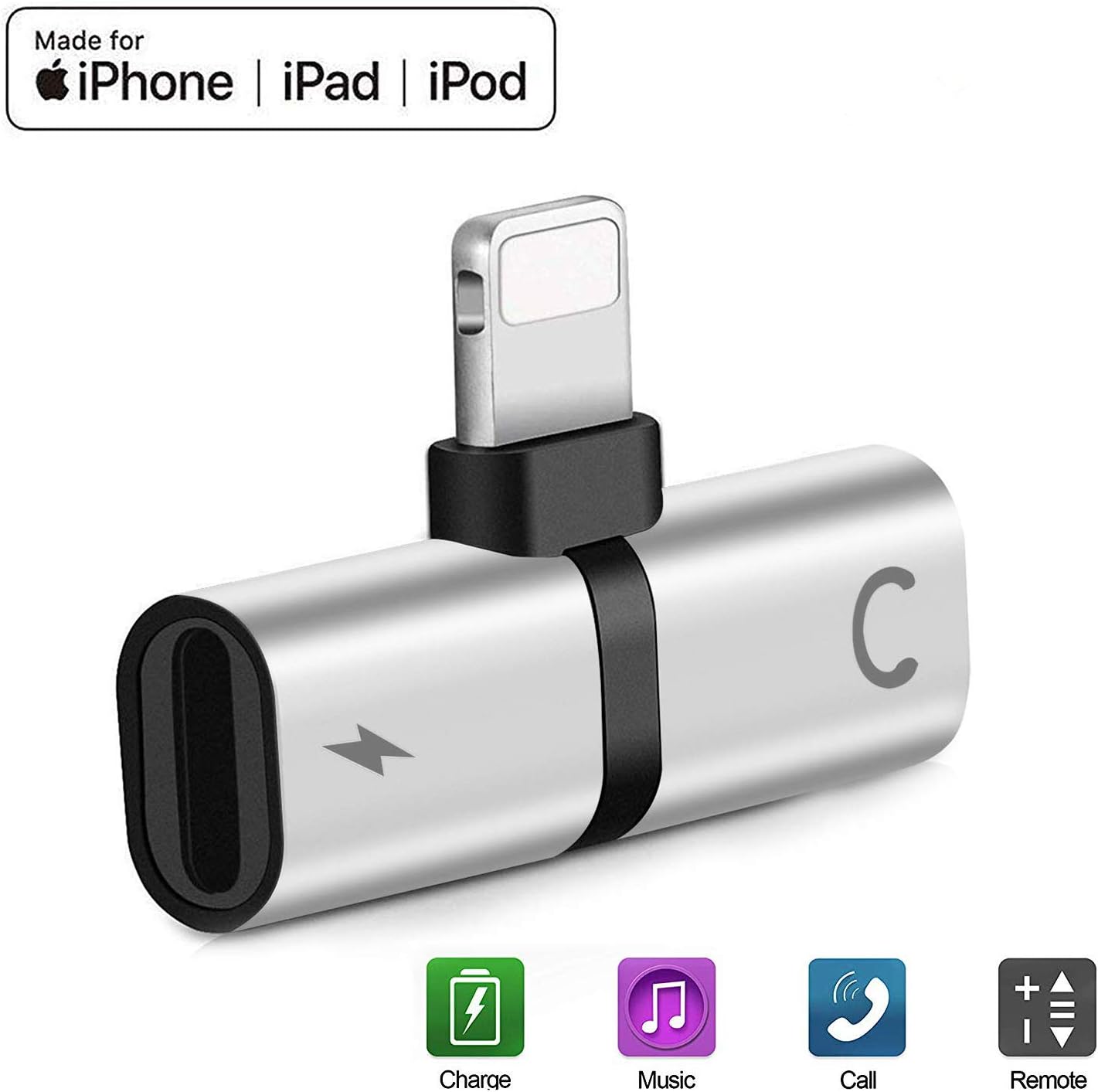 Headphone Jack Adapter for iPhone Aux Audio for iPhone Amazon.co.uk