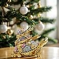 SEVENBEES Sea Turtle Figurine Decorative Jewelry Box Hinged Trinket Boxes for Ring
