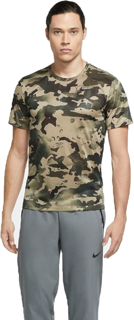 Amazon ナイキ 半袖機能tシャツ Dri Fit レジェンド カモ Aop Tシャツ スポーツウェア メンズ カーキ Sサイズ フィットネス トレーニング シャツ 通販