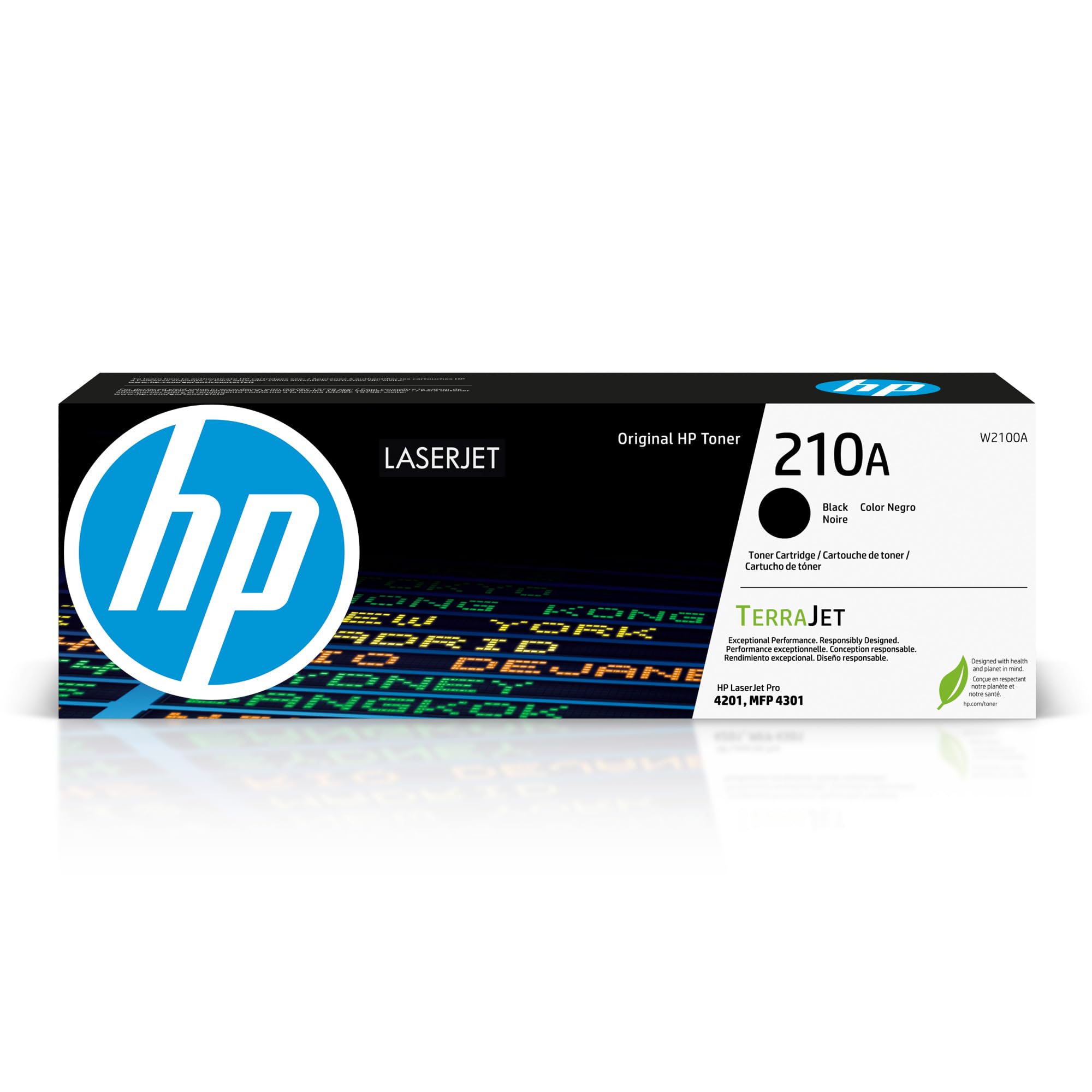 HP 210A Black Toner Cartridge | Works with Color LaserJet Pro 4201, MFP 4301 Series | W2100A