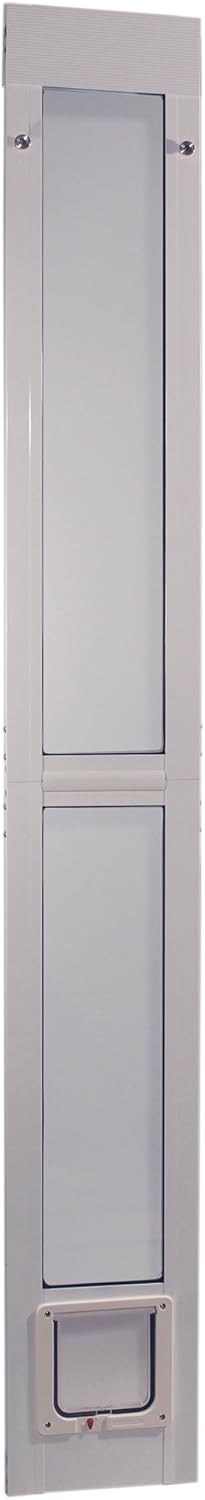 Ideal Pet Products Aluminum Modular Patio Pet Door, White, Medium, 7" x 11.25" Flap Size : Doggy Door For Sliding Glass Door : Pet Supplies