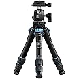 SIRUI AM203 Mini Travel Tripod with 360° B00K Ball Head, Lightweight Aluminum Tripod for Travel and Tabletop Use, Max Load 33lbs/15KG, Folded Height 11.4”, Max Height 16.7”