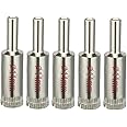 uxcell 5Pcs 14mm Diamond Coated Hole Saw Drill Bits for Glass Ceramic Tile Marble Rock Porcelain Bottles Pots Brick