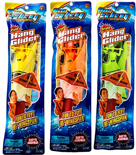 2GoodShop Hang Glider Flying Slingshot Delta Plane Toy 18" Inch (144 Packs) Party Favors Supplies Toy Game Play Foam Airplanes Prize Gifts Toys for Kids and Adults Sling Flying Plane Game I 5806-144