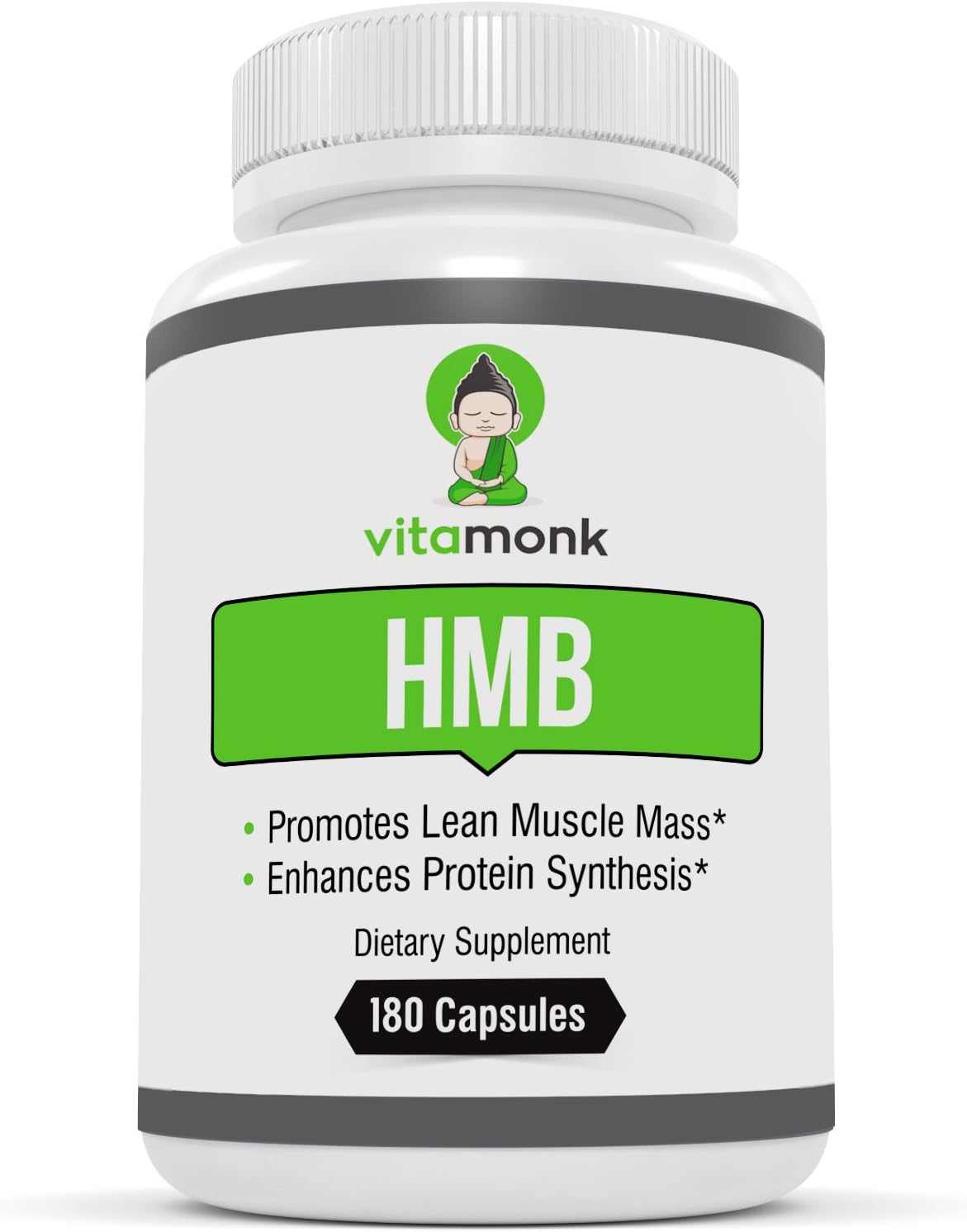 HMB by VitaMonk™ 180 Capsules Pure HMB Supplement for Increased