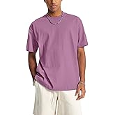 TURLAT Men's Cotton T-Shirt Short Sleeve Crew Neck Soft Plain Tee for Men Casual Daily Wear Tshirts S-3XL
