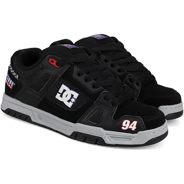 Amazon.com | DC Men's Stag Skate Shoe, 8 Black | Skateboarding