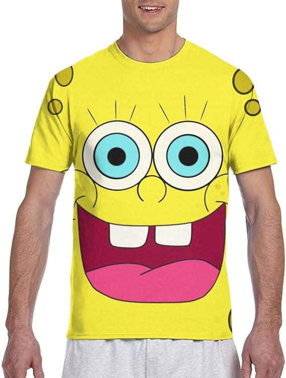 Amazon Co Jp スポンジボブ 夏服 薄手 Tシャツ メンズ 半袖 吸水速乾 軽い 3dプリント おしゃれ 人気 Tシャツ 上質 ファッション 柔らかい 快適 服 ファッション小物