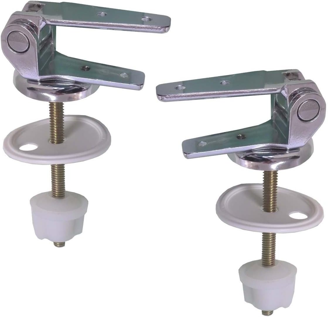 Cerniere Per Sedile WC Waterful T335513 – Ricambio Perfetto Per Copriwater Modello Conca (2 Pezzi, Metallo Cromato) - 2