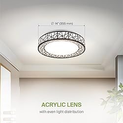 ASD 14 Inch LED Flush Mount Ceiling Light - Modern