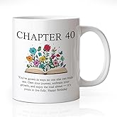 WHTYEFZ Chapter 40 You've Grown In Ways No One Else Can Truly See Coffee Mug, New Chapter Gifts for Coworker Boss Lady, 40th Birthday Gifts for Mom Aunt Daughter Niece Sister BFF Wife Friend Women