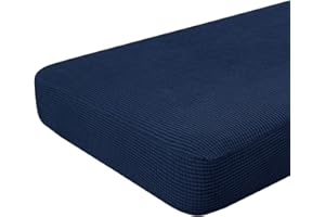 Hokway Couch Cushion Covers Stretch Cushion Covers Sofa Seat Cushion Slipcover Cushion Protector(DarkBlue, Large)