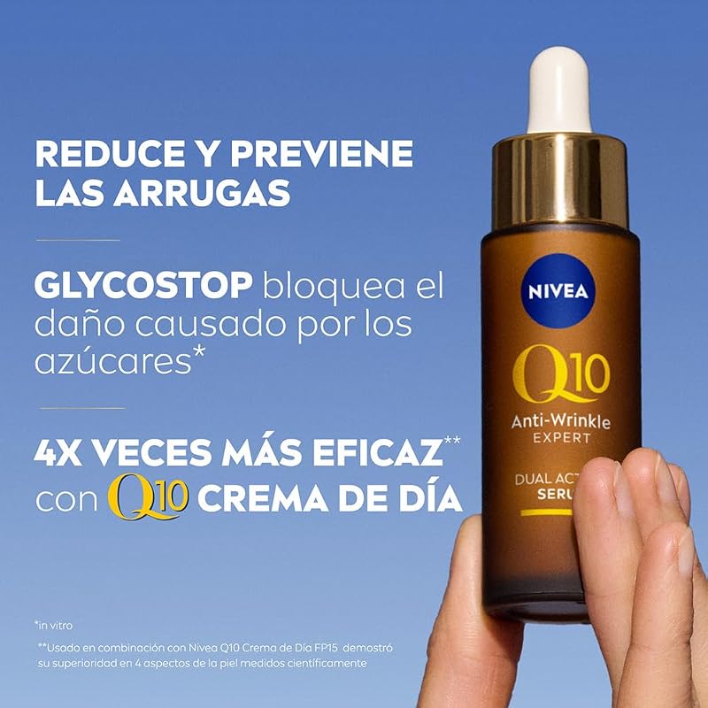 Q10 sérum Doble Acc 30 ml pour tous types de peau, avec format pratique, peau douce et soignée