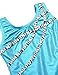 Ephex One-piece Sparkle Dancing Gymnastics Athletic Leotard for Little Girl, Blue-stripe, 8-9T