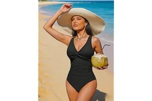 Womens One Piece Swimsuit Striped Tummy Control Hollow Out Push Up Backless Slimming Swimwear for Beach Pool Resort