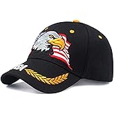 Patriotic USA American Bald Eagle Base-Ball Dad Hat Cap for Men or Women