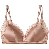 Intimissimi Woman's Tiziana Wireless Plunge Triangle Bra in Silk and Lace