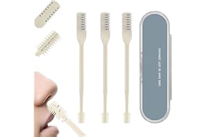 NADUSEP Nasal Hair Cutter, 360 Degree Rotating Nose Hair Trimmer Multifunction Nose Hair Plucker, Double Sided Manual Trimmer for Women and Men (3 Pcs) (3)