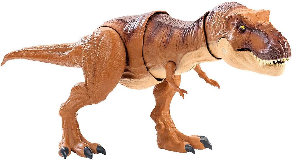 Holiday, Birthday Gift Action Figure Toy Value Pack|Jurassic World Thrash 'n Throw Tyrannosaurus Rex 22in x 10in Plastic Toy and Galaxy Mud Putty Slime Gift