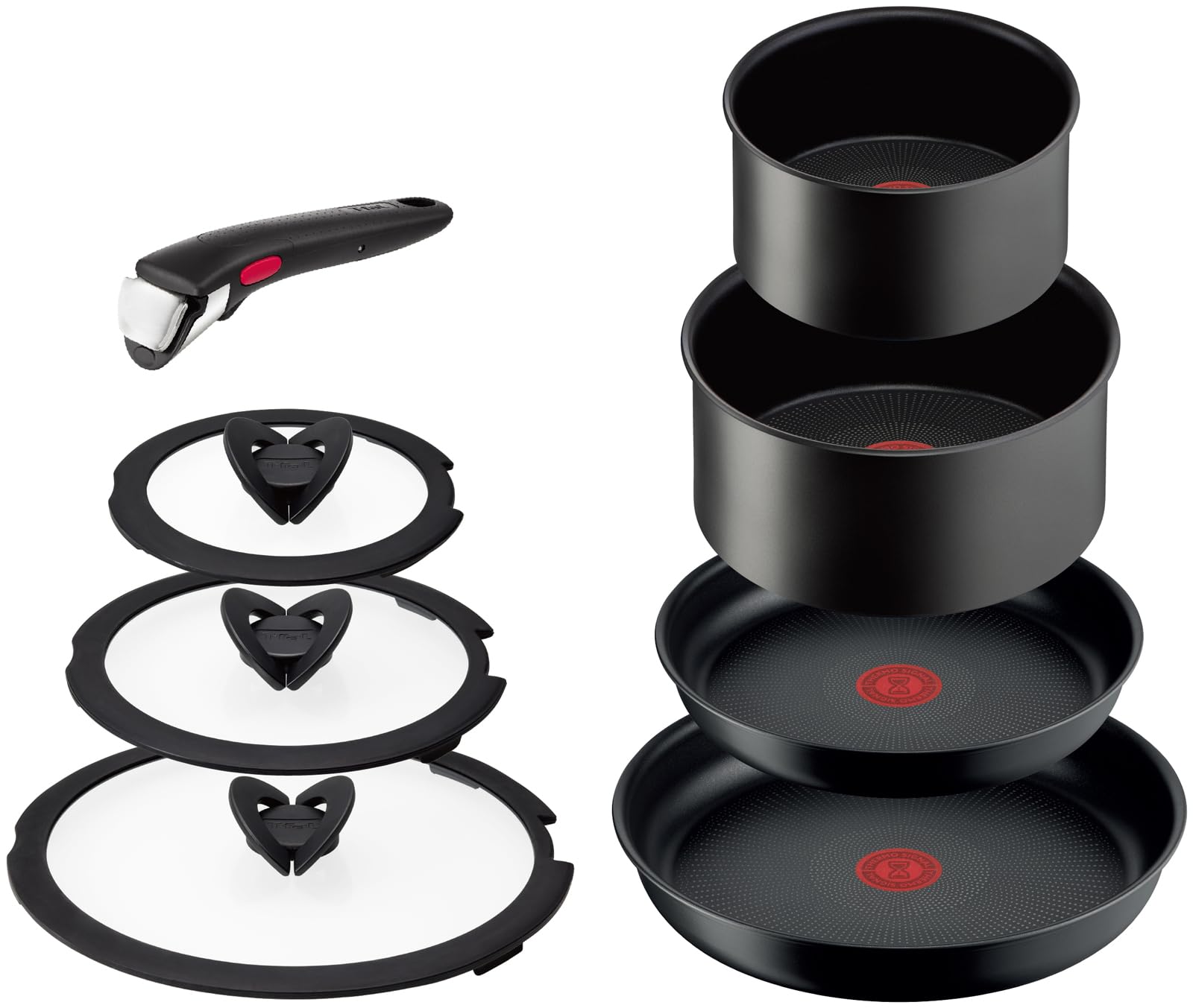 【オンライン限定】 ティファール 取っ手のとれる 鍋 フライパンセット 8点セット IH ガス火対応 PFOAなどの有害物質不使用 「インジニオ･ネオ チャコールグレー」 こびりつきにくさ長持ち ブラウン L77298商品画像