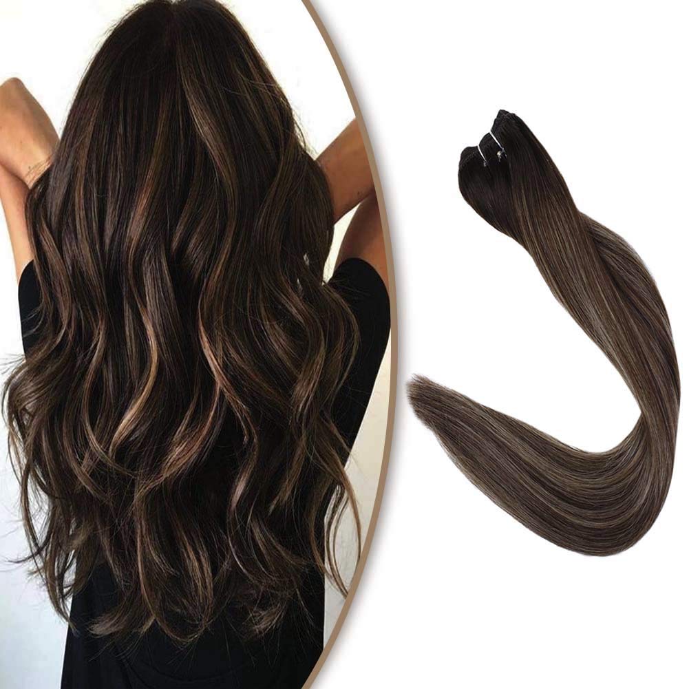 Amazon Com Full Shine 20 Inch Sew In Hair Extensions Straight