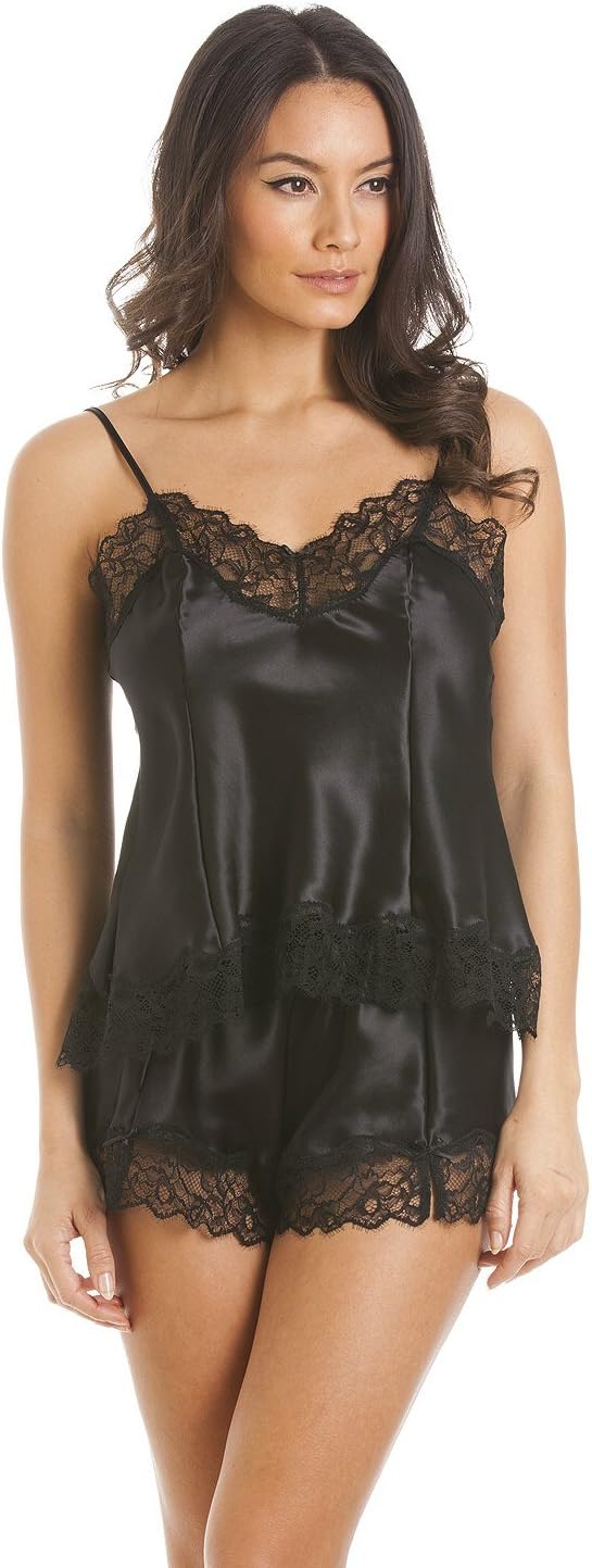 Sulis Silks Pure Silk Camisole Made in Britain, Sizes 10-24, Black or Ivory.