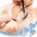 SZCXDKJ 100 Pcs Blue Disposable Glue Ring Cups Eyelash Extension Makeup Holder view 7
