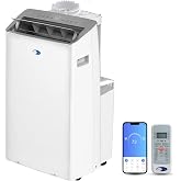Whynter Dual Hose Smart Portable Air Conditioner, 14000 BTU, ARC-1230WN | Built In Dehumidifier with Auto Drain, Cool, Dehumidify &amp; Fan Modes, Cools &amp; Dehumidifies Rooms with Easy Setup