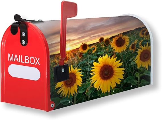 Easter Bunny Sunflower Mailbox Cover Magnetic Standard Size Mailbox Wraps Decorative Mailwraps Post Letter Box Cover Garden Yard Home Decor 21x18 In Patio Lawn Garden Mailbox Covers Guardebem Com