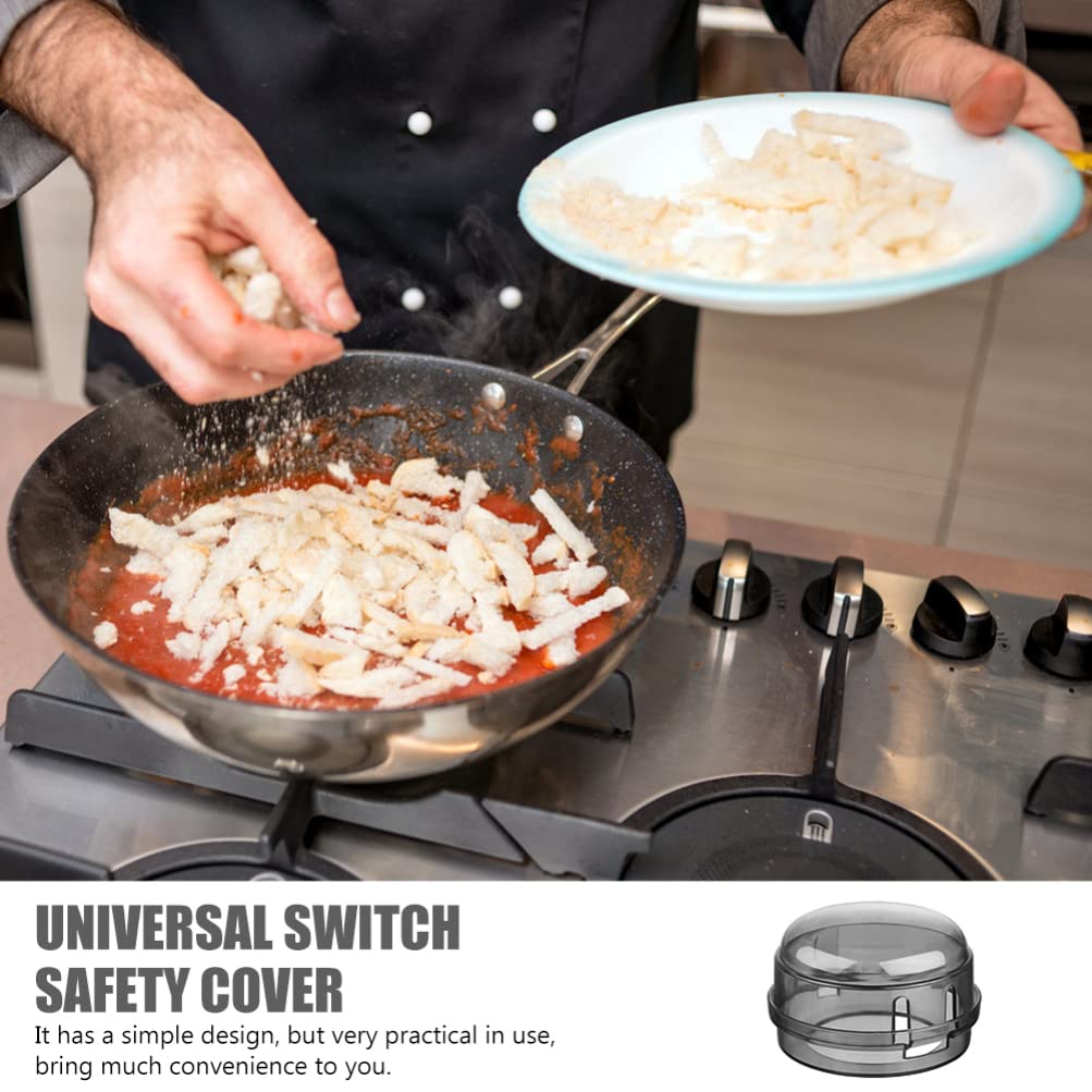 DOITOOL Switch Cap Stove Knob Safety Covers Black Kitchen Stove Gas Knob Covers Safety Toddler Baby Proof Kitchen Safety Guard for Home Kitchen Resistant Black 4pcs Protection Gas Knob Cap