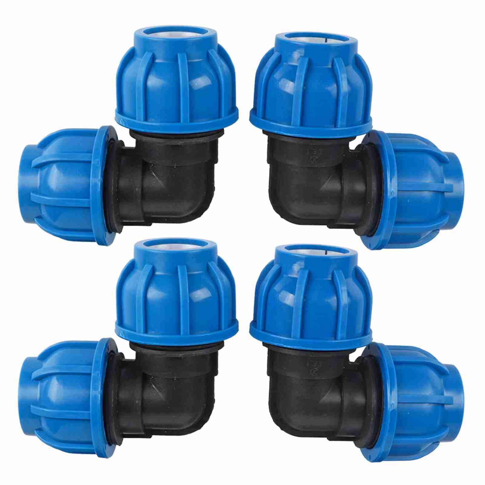 Garosa 4Pcs PE Plastic 32mm to 32mm Elbow Connector Pipe Fitting for PPR, PE, PVC and Other Water Pipes,Inlet Valve