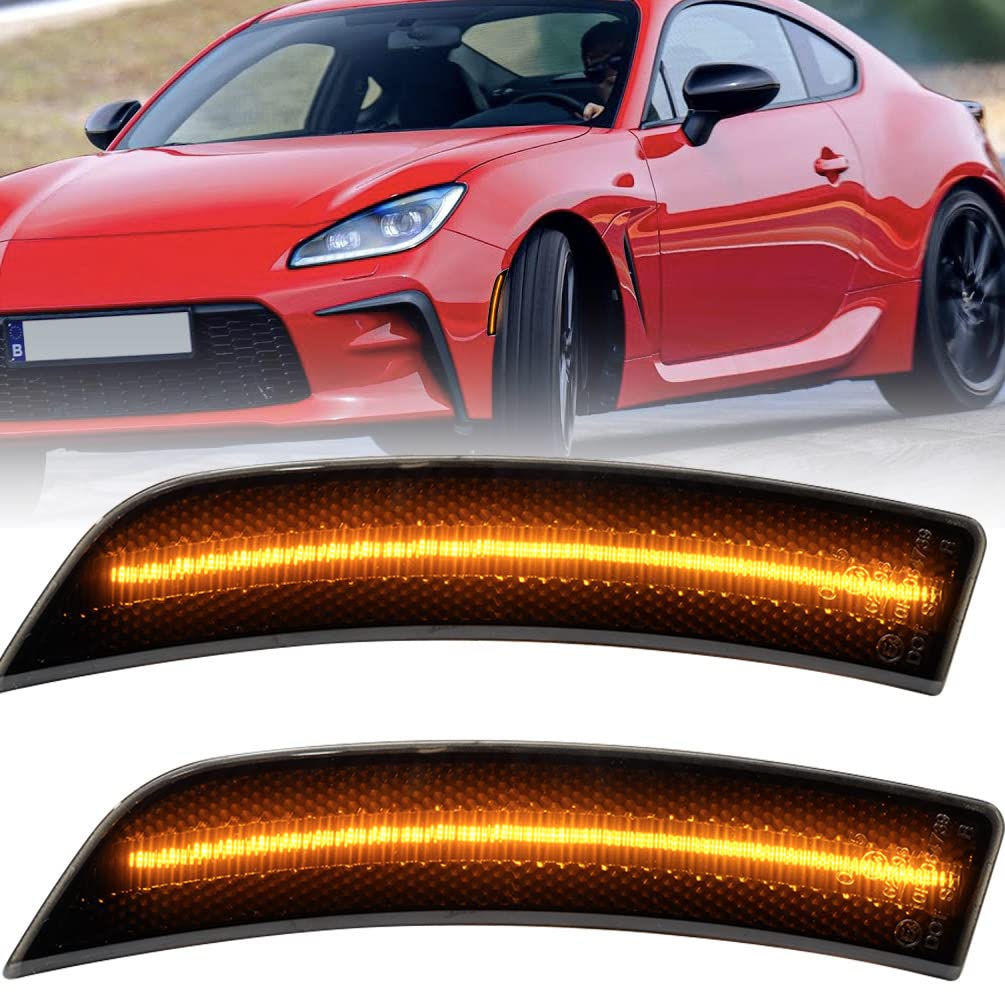 NJSBYL Amber LED GR86 Side Marker Lights Assembly