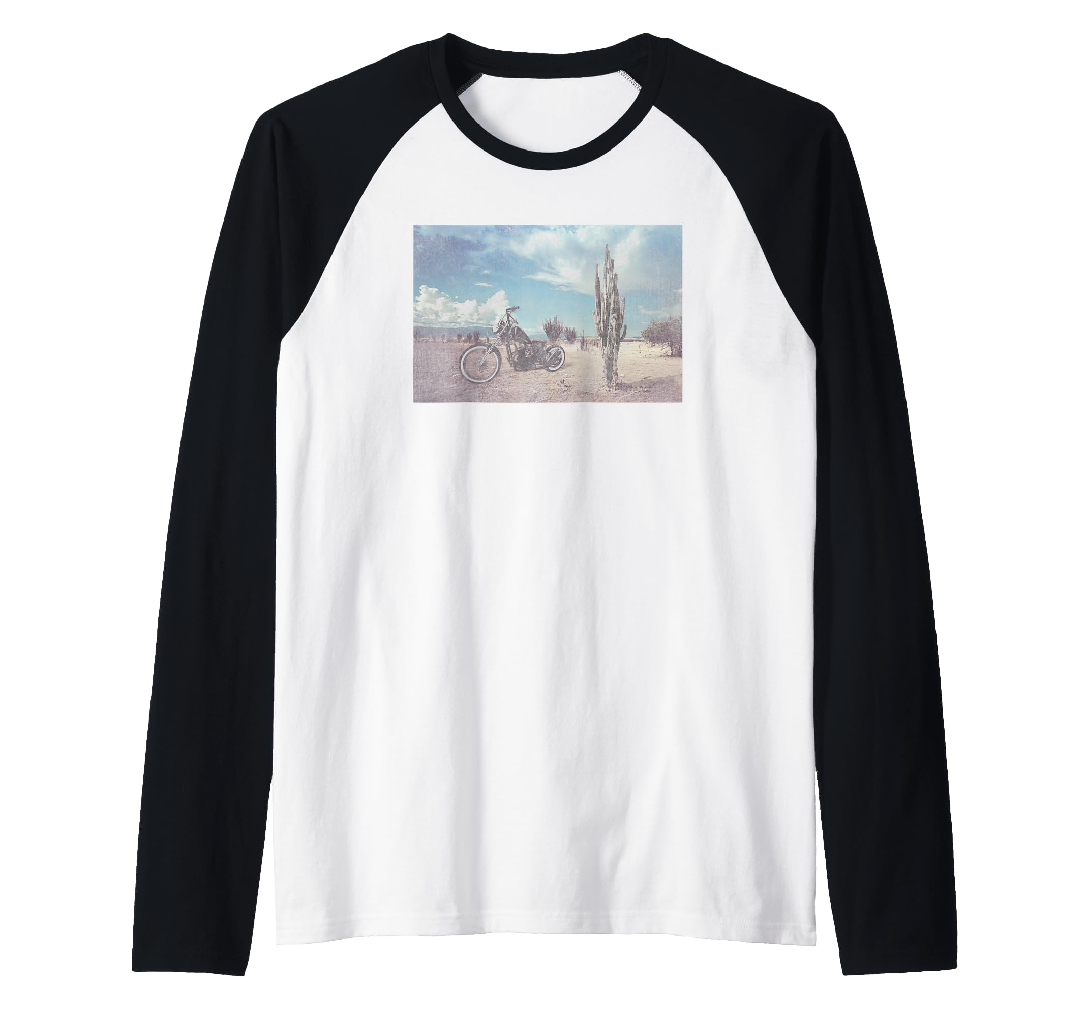 Desert Scene Photoreal Raglan Baseball Tee