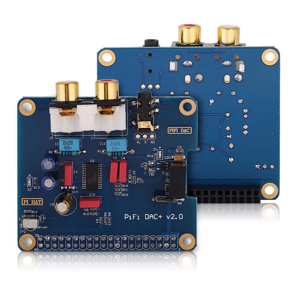 Audio Card for Raspberry PI, Audio Sound Card Module, Pifi DAC + PCM5122 DAC, I2S Interface, Double Color LED, for Raspberry PI 3 Model B / 2B / B