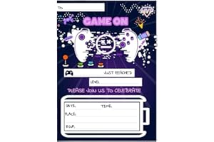 15 Birthday and Game Party Invitation Cards with Envelopes,Uniquely Designed Birthday Cards for Children,Men, Women and Kids 