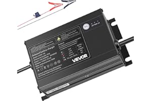 VEVOR Marine Battery Charger, 1-Bank, 5A 12V Onboard Boat Charger, IP68 Waterproof Smart On-Board Battery Charger, for Lithiu