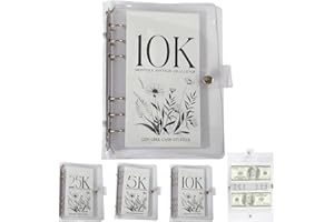 Generic 12-Month Money Saving Challenge Binder, Budget Binder with Cash Envelopes, Easy and Funny Way to Save 2.5K/5K/10K Dol
