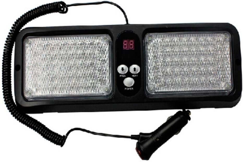 LEDHOLYT 5w 86 LEDs Car Sunshield Warning Caution Emergency Light Bar Strobe Flashing Amber(Yellow) Light Color DC 12V