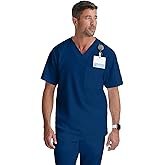 Grey's Anatomy Men's GRT091 Evan Top 2 Pocket V-Neck Scrub Top