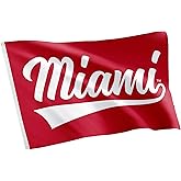 Desert Cactus Miami University MUOH Flag - 3 x 5 Feet Redhawks Banner, Indoor/Outdoor Durable Fabric, 100% Polyester Design (Style 7)