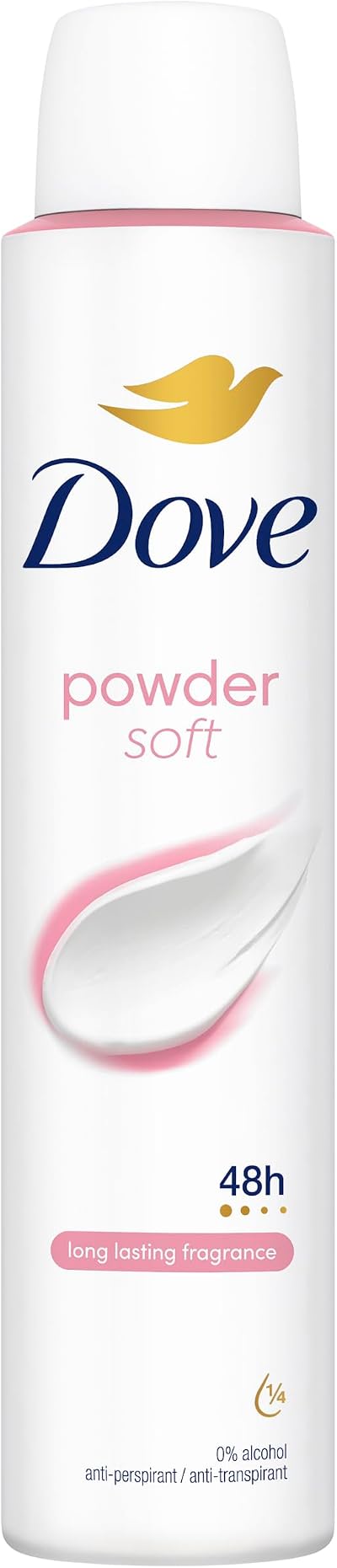 Dove Powder Soft Antiperspirant Deodorant 200 ml Pack of 6 48h Sweat Protection