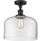 Innovations 517-1CH-OB-G72-L X-Large Bell 1 Light Semi-Flush Mount Part of The Franklin Restoration Collection, Oil Rubbed Br
